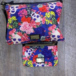 Betsy Johnson makeup bag set